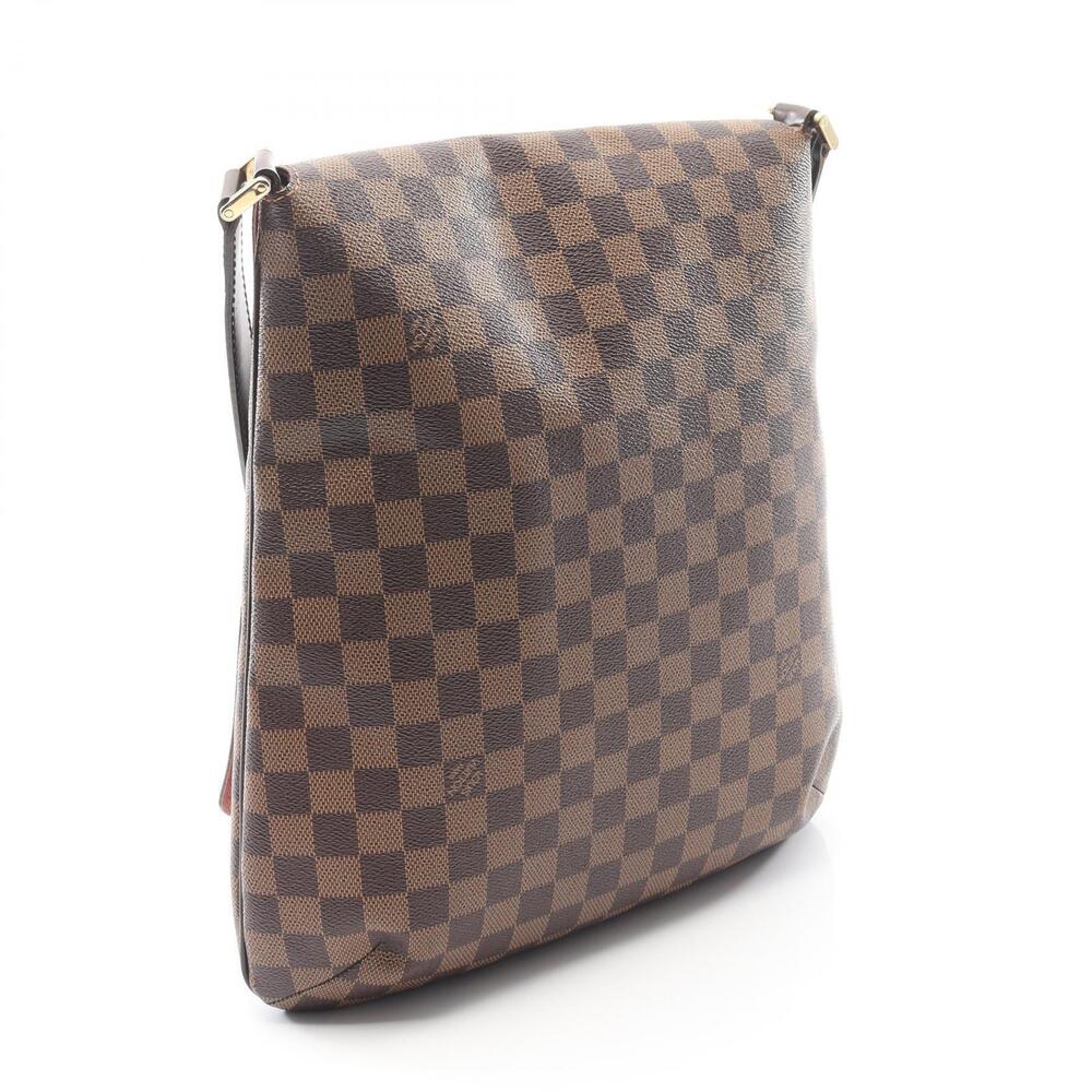 Louis Vuitton Brown Damier Shoulder Bag Leather Musette Canvas